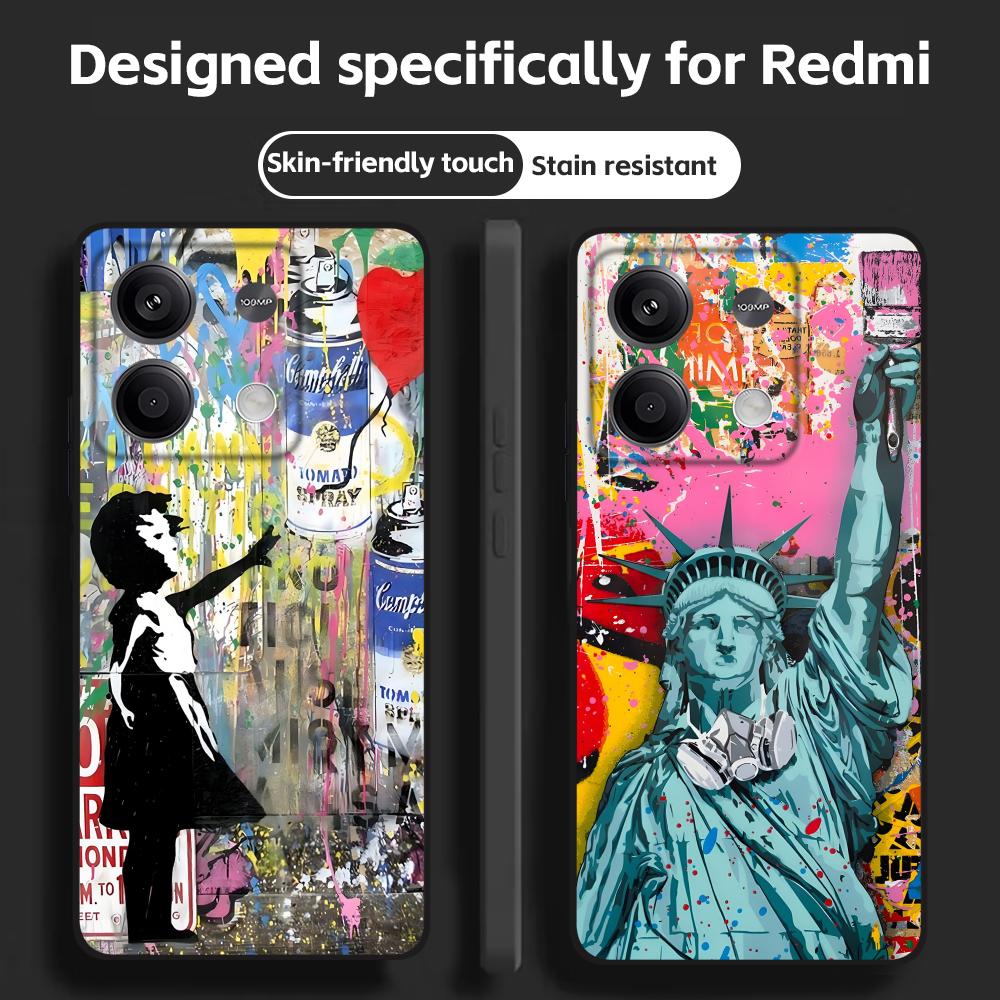 Xiaomi Redmi Note 14 - Banksy Graffiti Art Handyhülle für Redmi